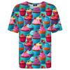 Neues Donut Cupcake Grafik T-Shirt Für Männer Kinder 3D Gedruckt Essen Kurze Ärmel Damen Frühling Sommer Straße Rundhals T-Shirts