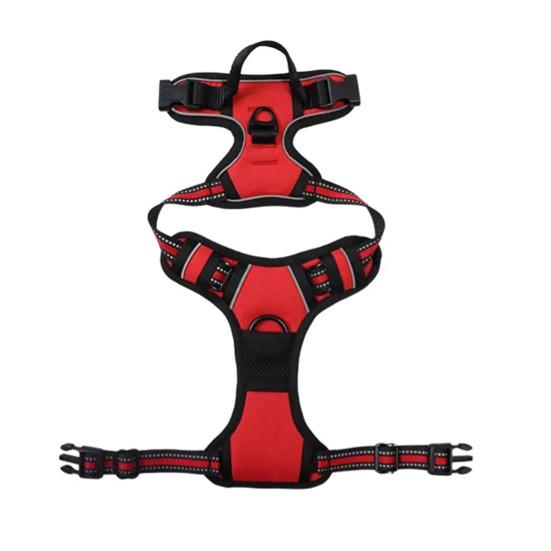 Dog Harness with Handle Breathable Adjustable Padded Dog Harness Reflective No Pull Dog Harness with Front Clip for Walking Training Hunting