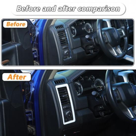 Center Console Side Air Vent Outlet Cover Trim For Dodge RAM 1500 10-2017 White
