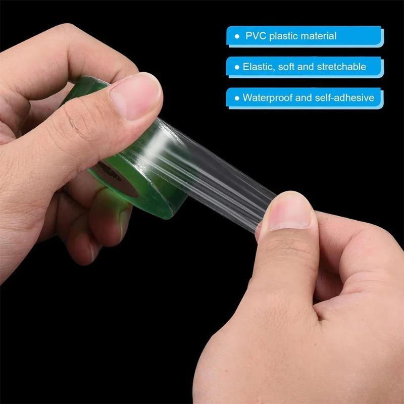 100/500m PE Grafting Tape Film Stretchable Self-adhesive Garden Tree Roll Tape Plants Seedlings Vine Tomato Grafting Accessories