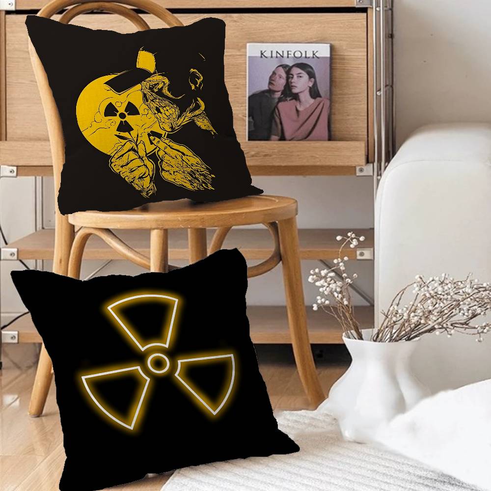 CreativeS R-Radiation Logo Pillow Case Removable Washable Cushion Cover – All-Season Soft Linen