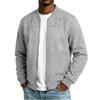 Men's Color Casual Stand Collar Zipper Jacket Plus Size Mid-Length Long Sleeve Outerwear