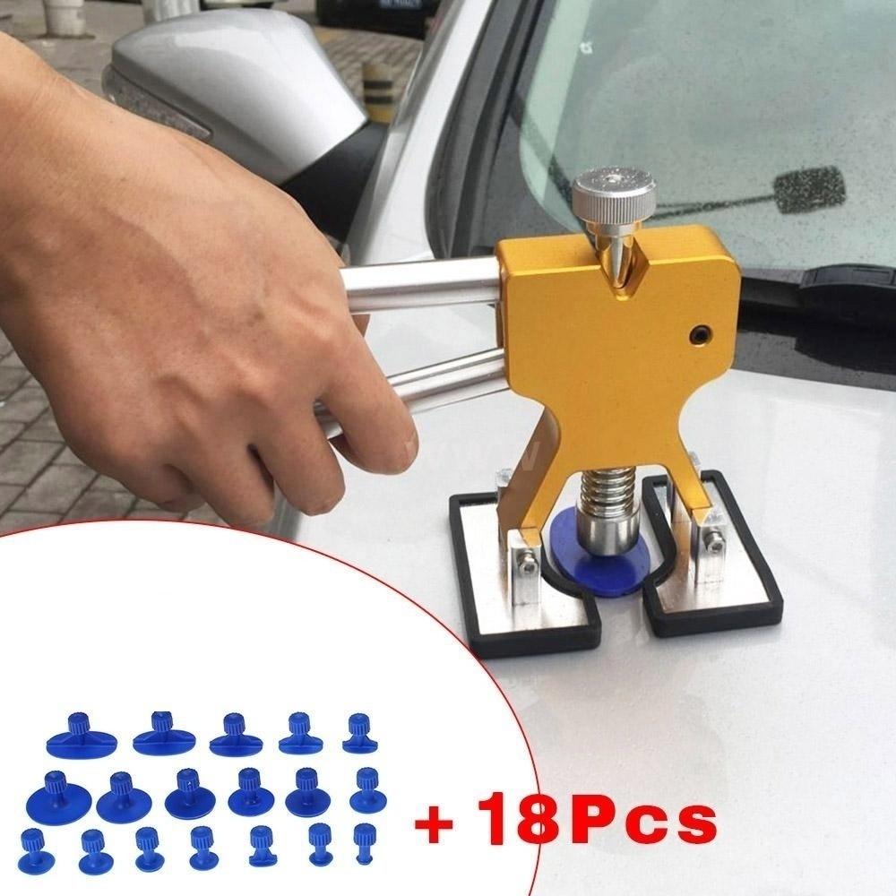 PDR Car Body Paintless Dent Repair Tools 18 Pcs Dent Puller Tabs Glue Gun
