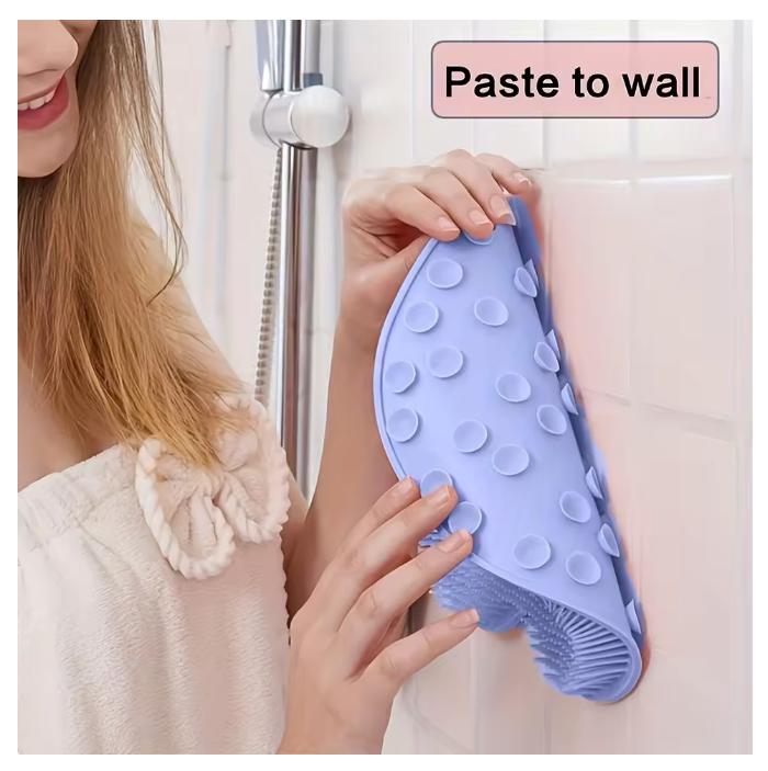 1PC Bathroom Shower Foot Massage Mat with Non-slip Suction Cup Wall-mounted Back Scrub Massage Bathroom Essential Refreshing