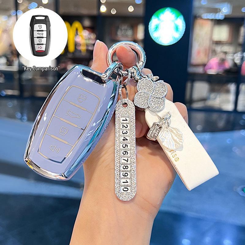 Key Cover for 2024 Haval Big Dog: Fits 23mm Chitu H6, 22mm New H9 Buckle, 19mm Old M6 Case - Simple Design