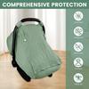 Baby Car Seat Cover Universal Baby Stroller Accessories 3 Modes Windproof Infant Carrier Canopy with Two Way Zipper for Travel