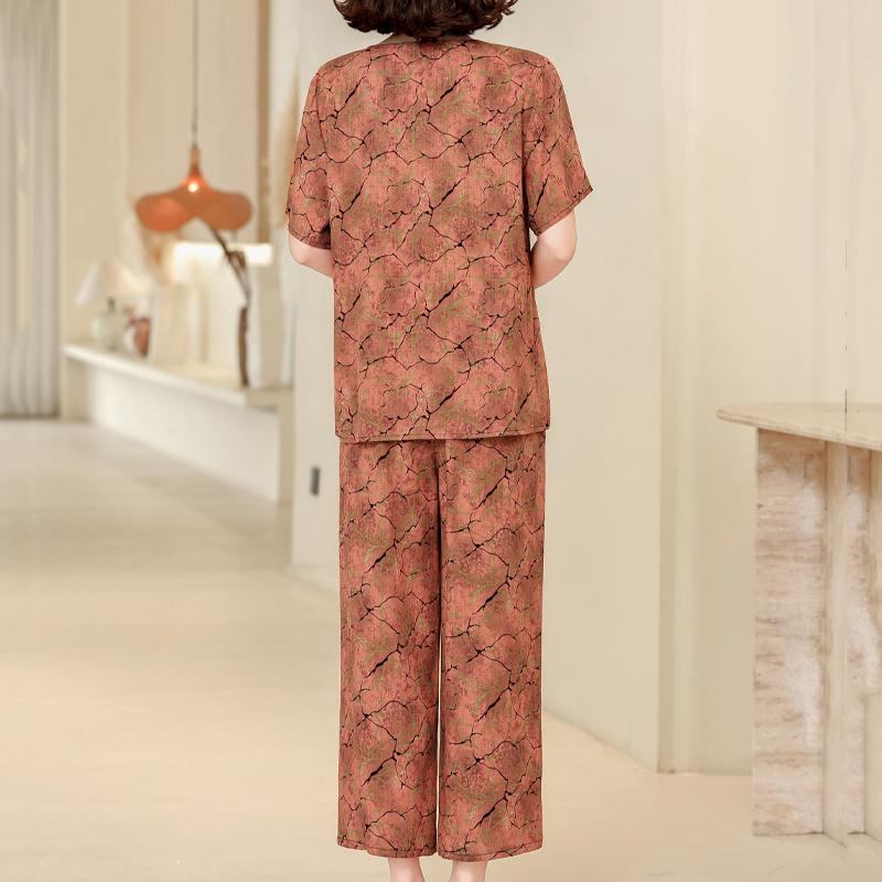 Women's Plus Size Printed 2-Piece Set – Casual Summer Outfit (XL-5XL)