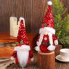 Christmas Sequins Pointed Hat Gnomes Decoration with Sand Filled Base Sparkling Sequins Hat Gnomes Tabletop Ornament