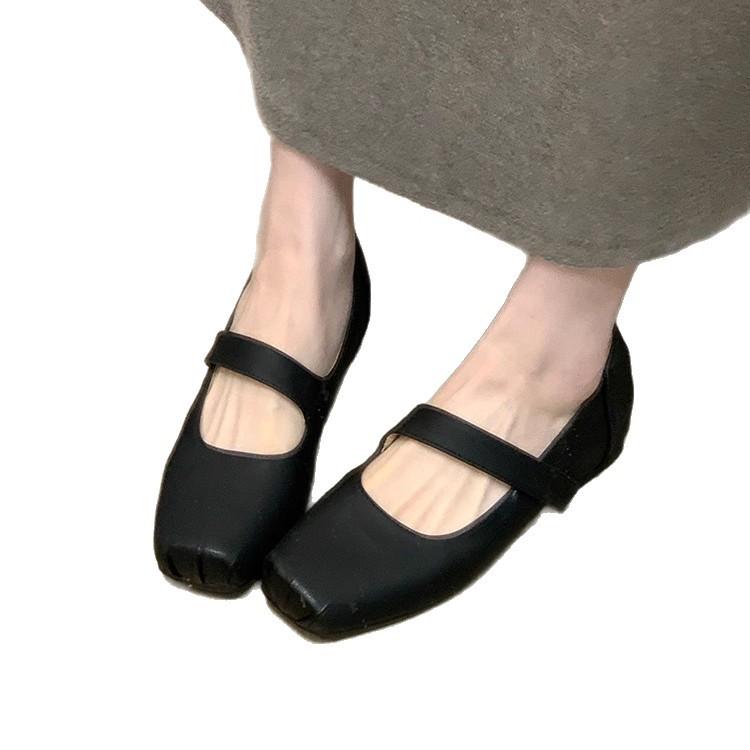 French Square Head with Mary Jane Shoes 2025 New Retro Single Shoes