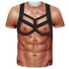 Tricou Amuzant cu Corp Musculos Imprimat 3D pentru Bărbați Haine de Designer Streetwear Top cu Mânecă Scurtă Tricouri Urât Păr pe Piept Îmbrăcăminte