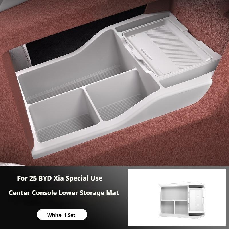 For 25 BYD Xia Car Central Control Lower Storage Box Silicone Storage Box Anti-Slip Waterproof Car Interior Modify Accessories
