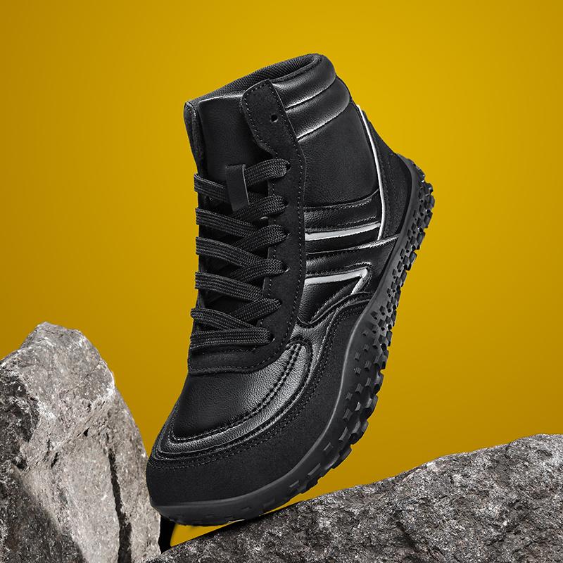 New Winter Booties Outdoor Waterproof Barefoot Boots For Men Ankle Boots Minimalist Barefoot Non-Slip Casual Sneakers Big Size
