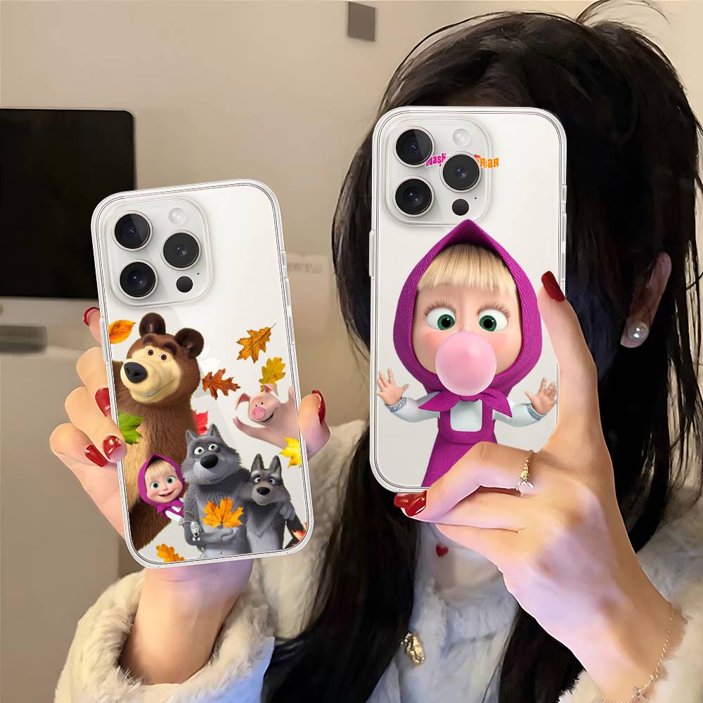 Phone Case Masha And The Bear For Samsung A57 A07 A36 A26 A56 A16 A06 A55 A35 A25 A15 A05 A54 A34 A24 A14 A13 Clear Back Cover