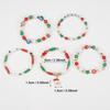 5Pcs Snowman Christmas Bracelet Multi-Layer Stacking Rope Chain Bangle Beaded Bracelet  Gifts