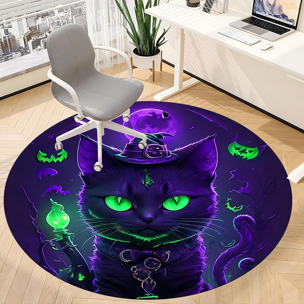 1pc Witchcraft Halloween Office Round Area Rug, Under Office Chairs Bedroom Living Room Home Decor, Room Deco, Available In Various Sizes