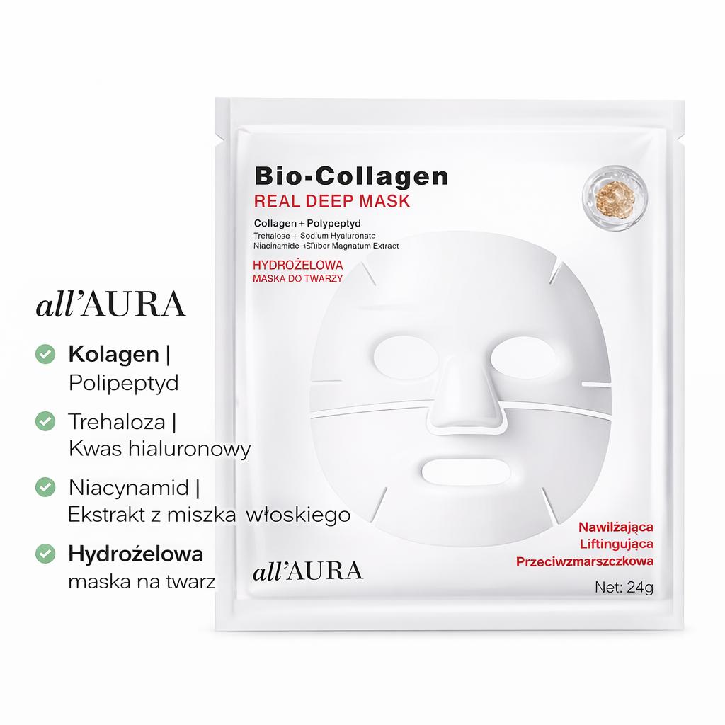 All'Aura Bio Collagen Real Deep Mask - Moisturizing White 24