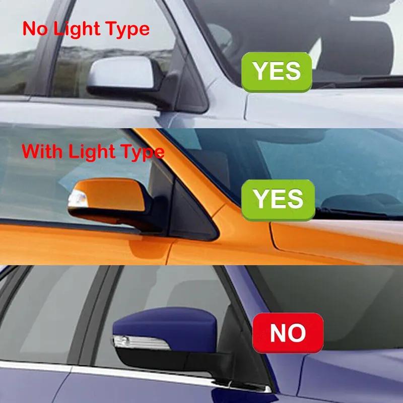 For Ford Focus MK2 2005 2006 2007 2008 ABS Car Rearview Side Mirror Cover Wing Cap Exterior Door Housing Trim Adhesive Sticker