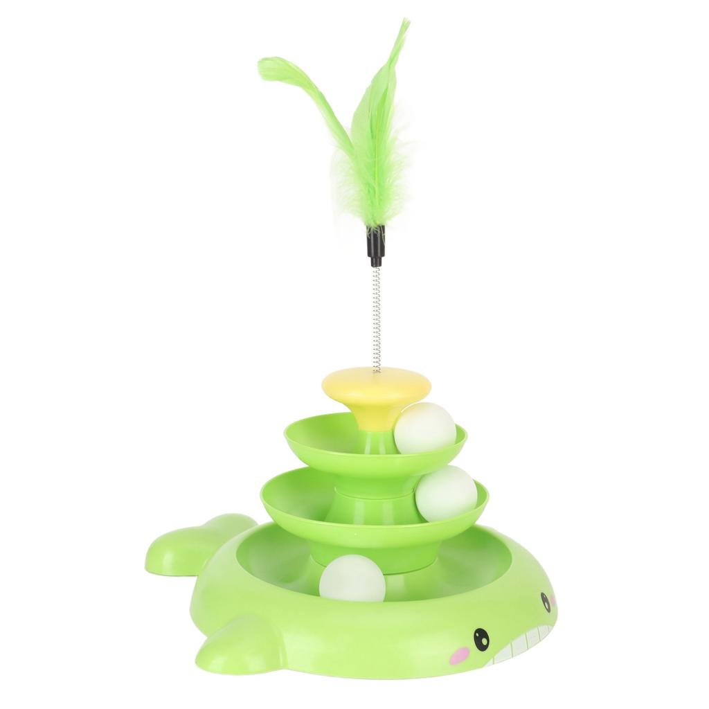 Cat   Tower Toy 3   Detachable Pet Track Interactive Toy with Teasing   for Kitten Exercise