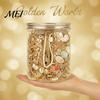 Metallic Jewelry Assortment Mystery Jar for Women, Vintage Surprise Set, Random Style Gift Mixed Box with Necklaces, Earrings, Rings, Bracelets,