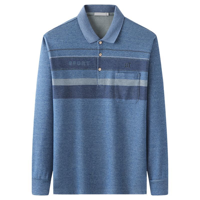 

Весна Осінь Нові ПОЛО Комір Довгий Рукав Сорочки Поло Чоловічі Смугасті Ґудзики Печворк Пуловери Чиста Бавовна Все-поєднуване Y2K Топи XXL помаранчевий