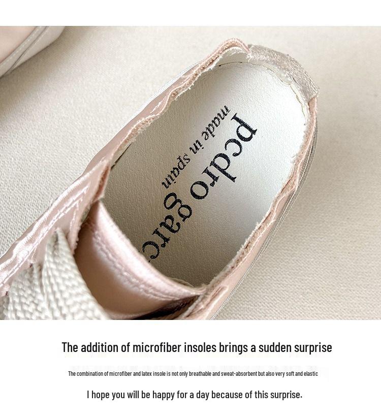 2025 Seide Spanische Nische Damen Flache Weiße Canvas-Schuhe für Frühling/Herbst - Lässiger, Sportlicher Stil