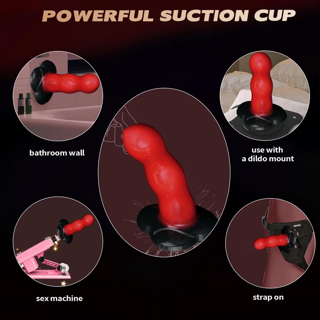Women's Silicone Irregular Gourd Dildo and Butt Plug