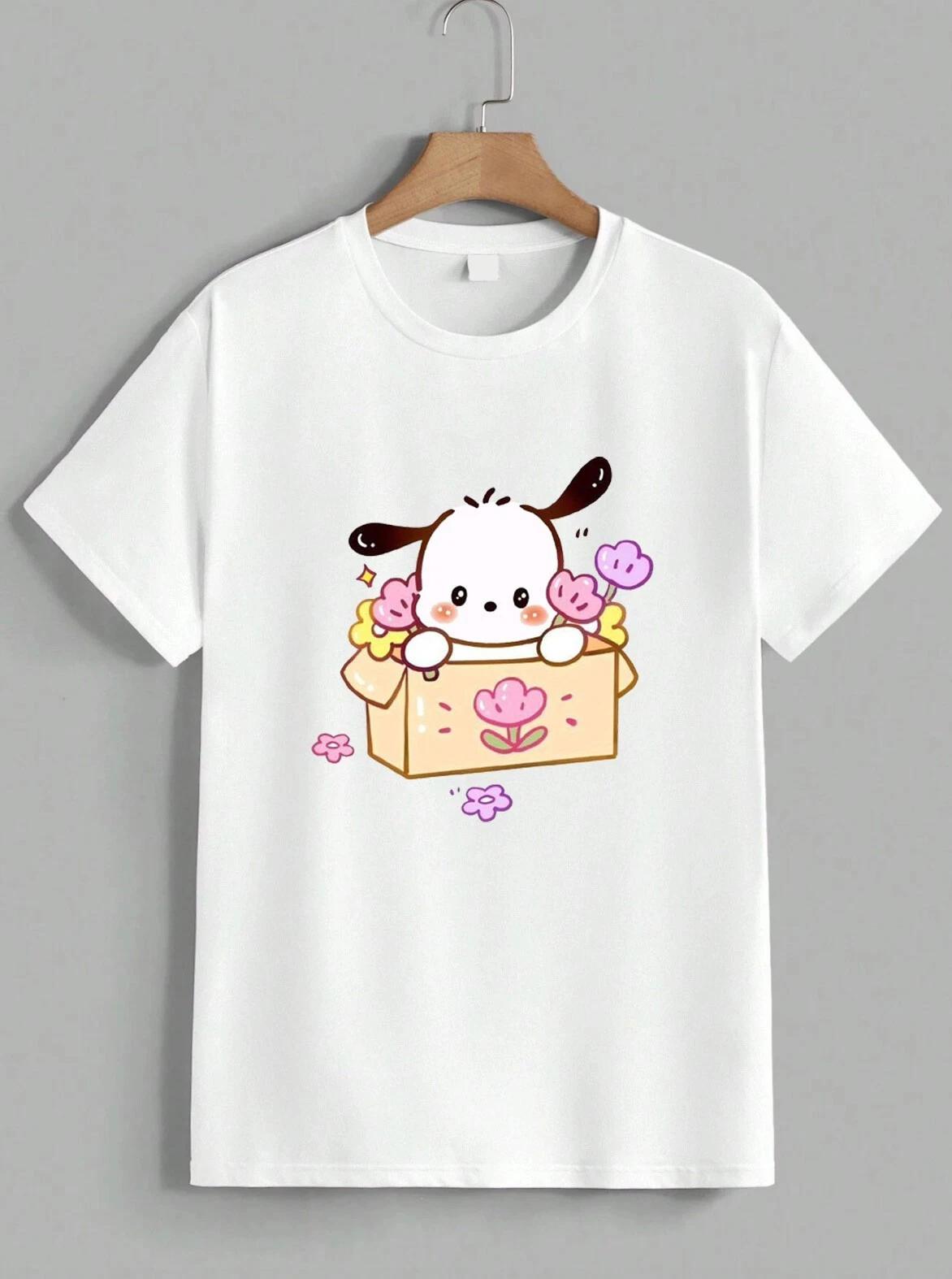 Pochacco Dog Cartoon Anime Manga Kawaii Graphic T-Shirt Gift Unisex L