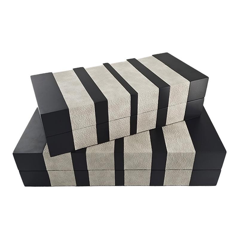 

Striped Luxury Decorative Jewelry Box for Home or Hotel 250x120x70mm