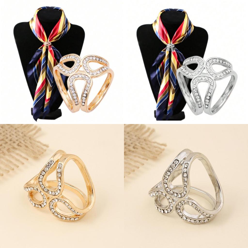 Cross-shaped Silk Scarf Buckle, Hem Knot Buckle