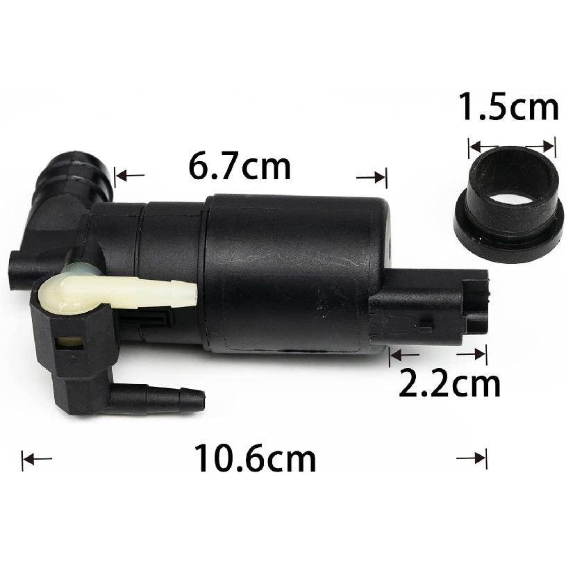 [Replacement] Wiper Twin Outlet Front Rear Windscreen Washer Pump with Grommet for Nissan Fo Armada Fo Qashqai Fo Pathfinder Fo Micra 28920-7S000
