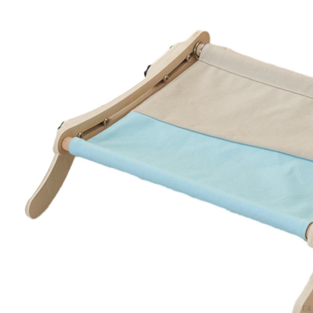 Cat Window Perch Hammock Durable with Wood Frame Space Saving Bed Lounge for Kitten