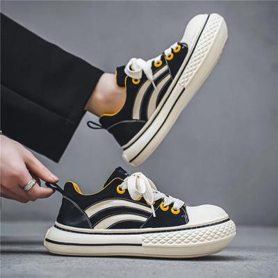 FashionBrand Men's Canvas Mens Sneakers Man Black Harajuku Platform Canvas Shoes for Men Breathable Sport Casual Board Shoes Man