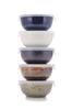 Marukama Touki Mino Ware Pack Small Bowl of Navy with Diameter X Width X Height Capacity 270ml (Marukama Touki) Five-Color (Set 5)