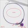Böhmische Natürliche Amethyst Kristall Perlen Schlüsselbeinkette
