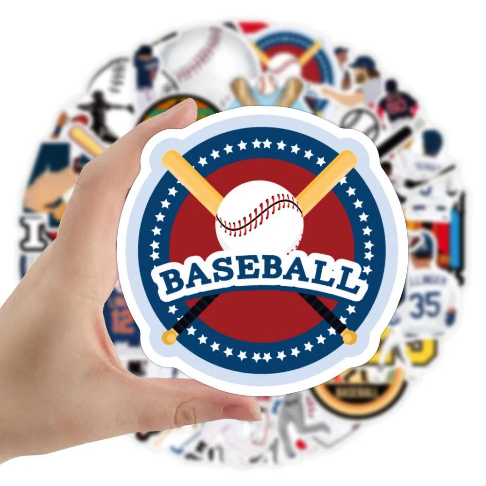 100Pcs Baseball Sticker Cartoon Graffiti Decorative Luggage Laptop Scooter Motorcycle Water Cup Waterproof Decal Toys Gifts