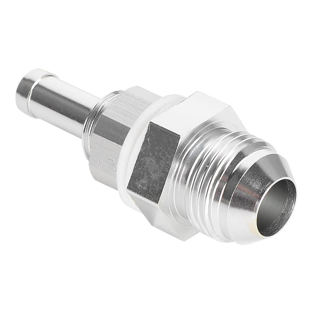 AN8 3 8 Flare Bulkhead Hose Barb Aluminum Alloy Universal Fuel Tank Fitting