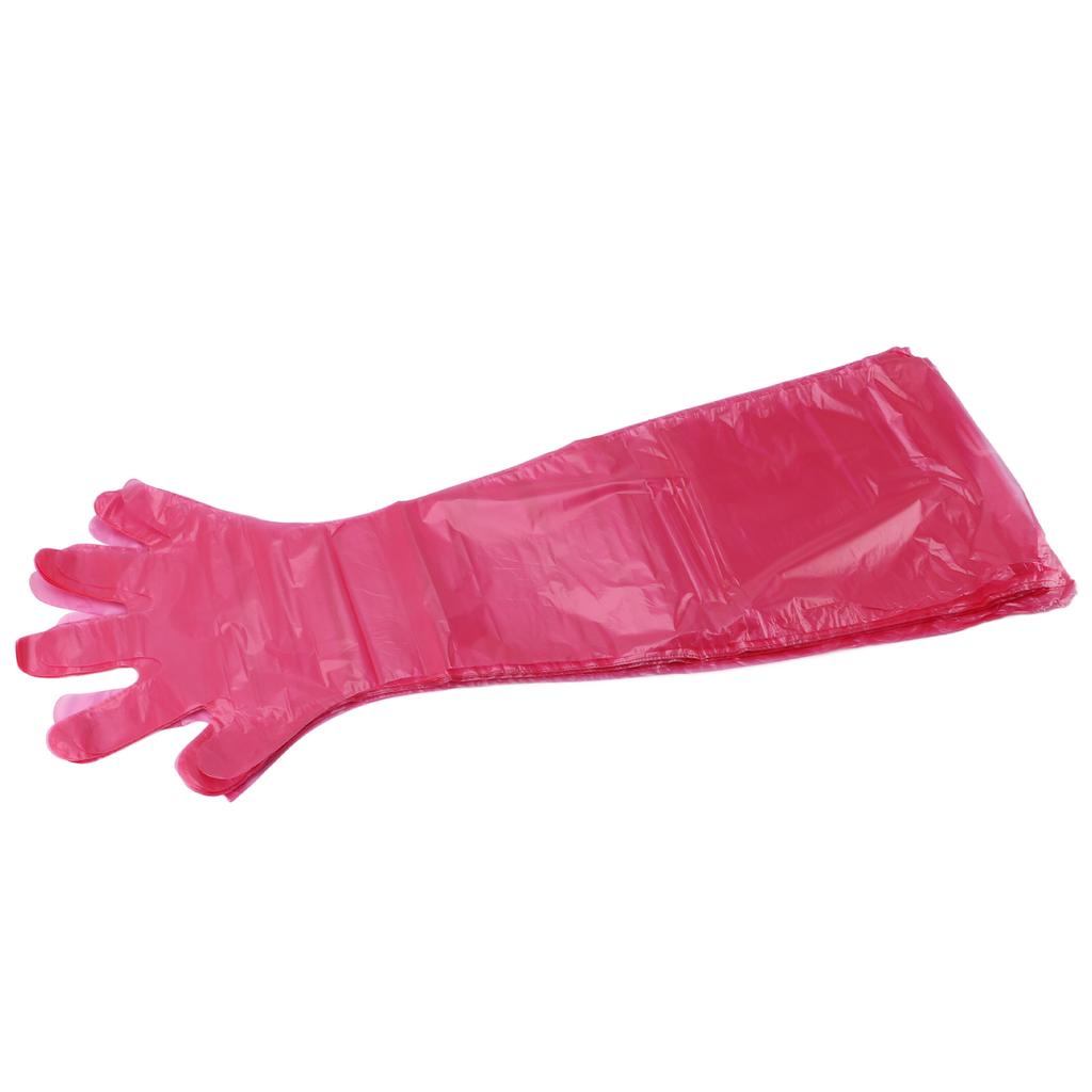 100Pcs Long Arm Disposable Plastic Gloves Safe Reliable Multipurpose Veterinary Long Gloves for