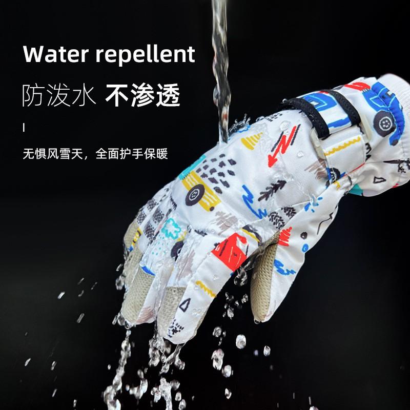 Kids Winter Ski Gloves Waterproof Thermal Touchscreen Warm Snow Boys Girls Cycling