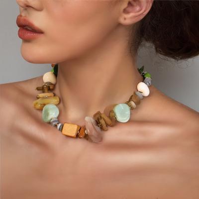 Statement Beads Necklace for Women Trendy Wedding Party Beach Jewelry