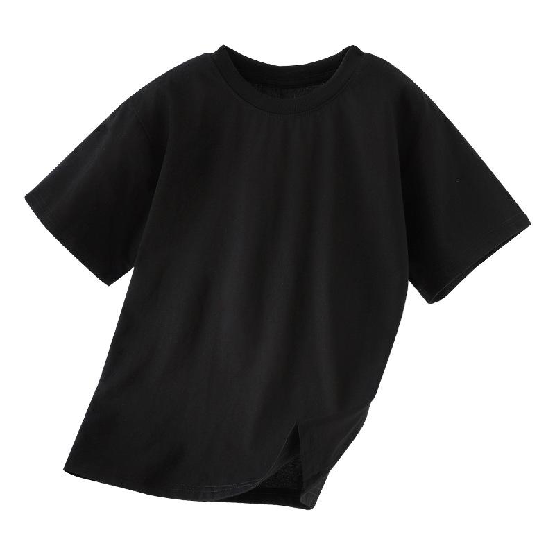 

Children s Solona Aurafan Candy Color Round Neck Short Sleeve T-Shirt for Boys and Girls 150 чорний