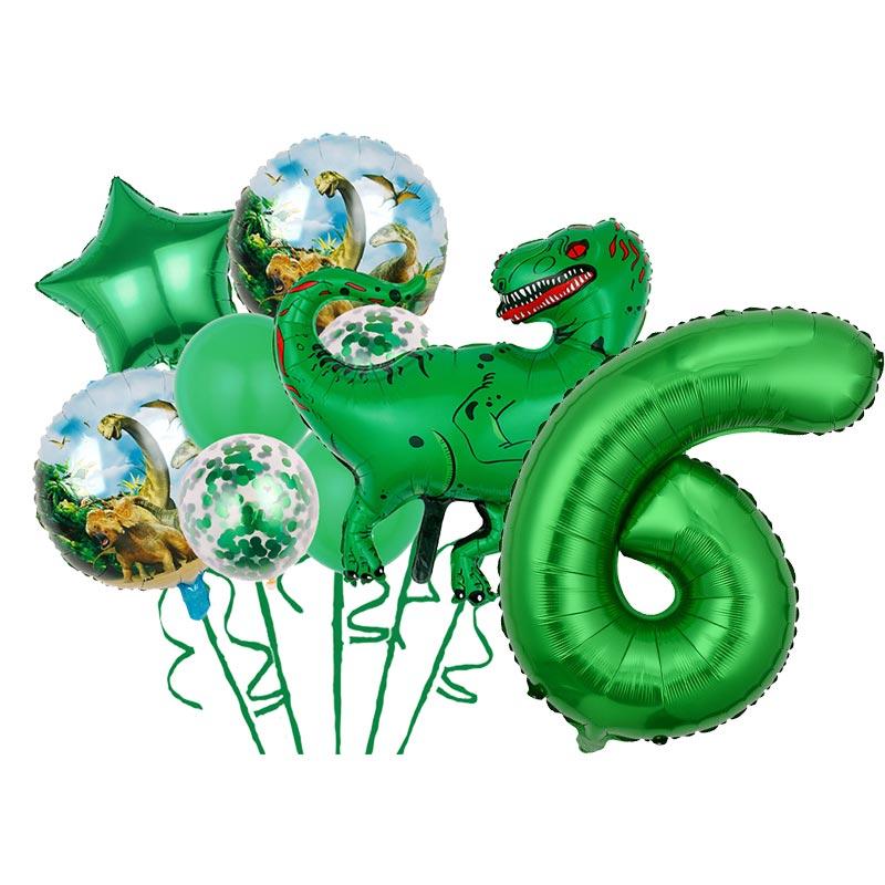 Cartoon Dinosaur Theme Cake Toppers Cute Dino Balloon Decorations Banner Tableware Set Birthday Party Supplies Baby Shower Favor