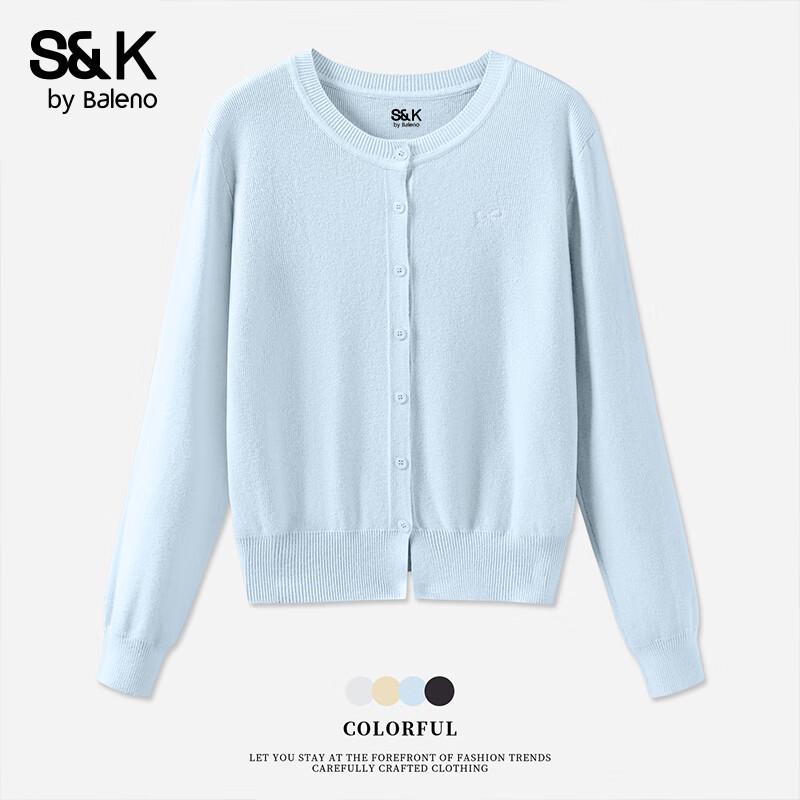 

Baleno S&K Women s Embroidered Round Neck Knit Cardigan L