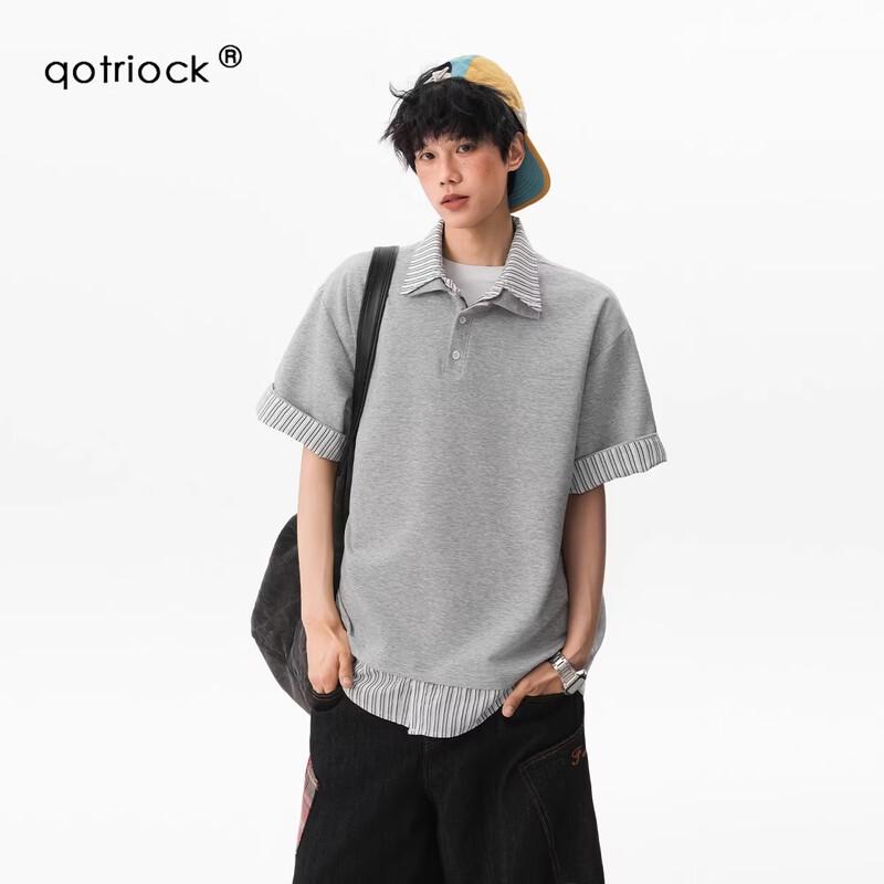 Унисекс Поло в полоску с эффектом двухслойности QOTRIOCK L