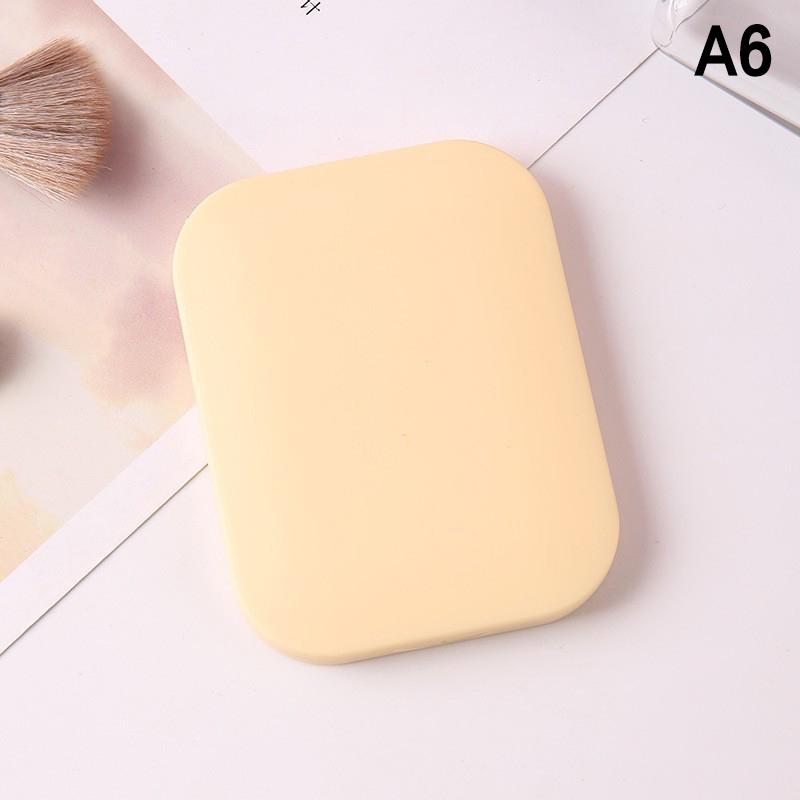 Cute Macaron Candy Color Portable Mini Handheld Folding Makeup Mirror With Comb Durable Gift Student Beauty Tools