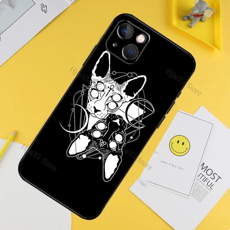 Applicable Apple Iphone Phone Case Tattoo Sphinx Cat Case Soft Case Protective Case Iphone 16