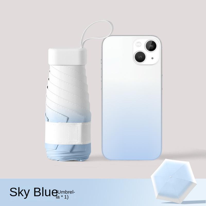 Parasol w kolorze gradientowym, składany, wzmocniony, zagęszczony, słoneczny, winylowy, dla uczennicy, ochrona przed słońcem