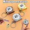 Portable Mini Tape Measure Retractable 2m Mild Steel Keychain Household Tool Delicate Multipurpose Ruler for DIY 1pc