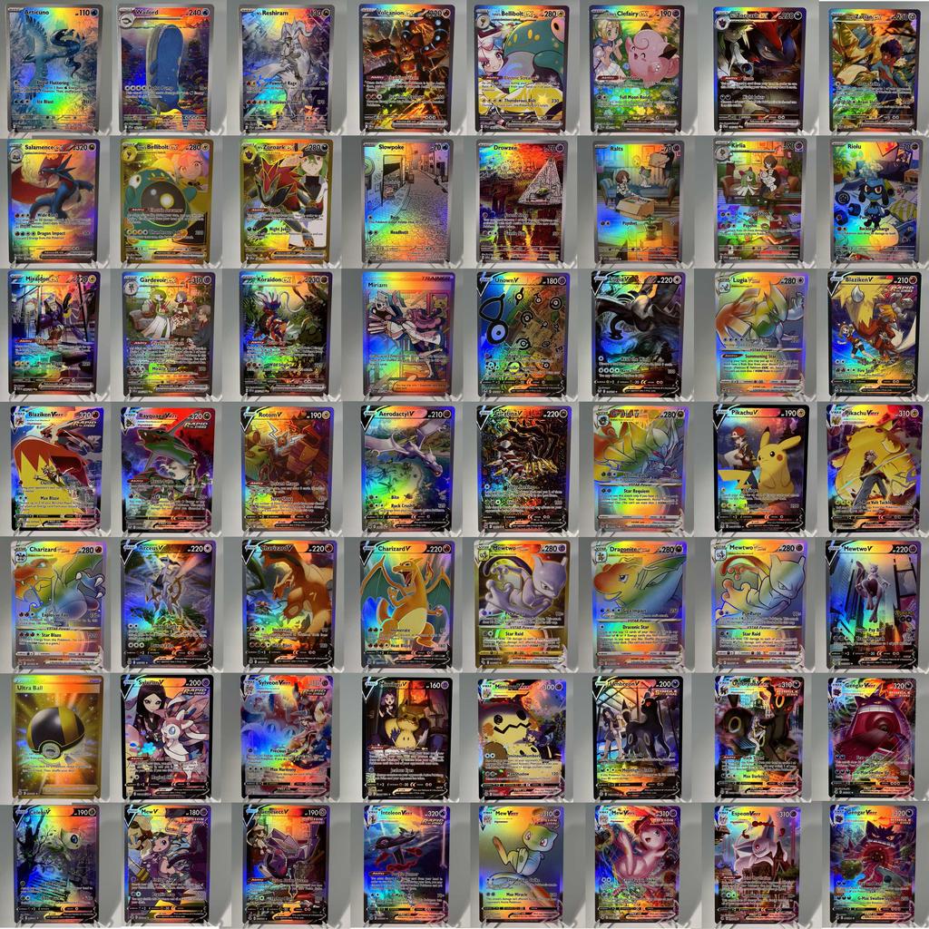 Pokmon Go Pkm Cards Ptcg6-E Gx Rainbow Mewtwo V Dragonite Vstar Rare Collection Battle Toys Gifts For Hobbies