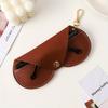 Cute Hanging Faux Leather Sunglasses Reading Glasses Storage Bag Litchi Embossed Glasses Cover Portable Travel Eyewear Holder