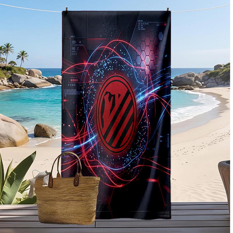 Toalla de Playa Estampada del Atlético de Madrid Secado Rápido Suave Portátil Grande Rectangular Manta de Playa para Viajes Piscina
